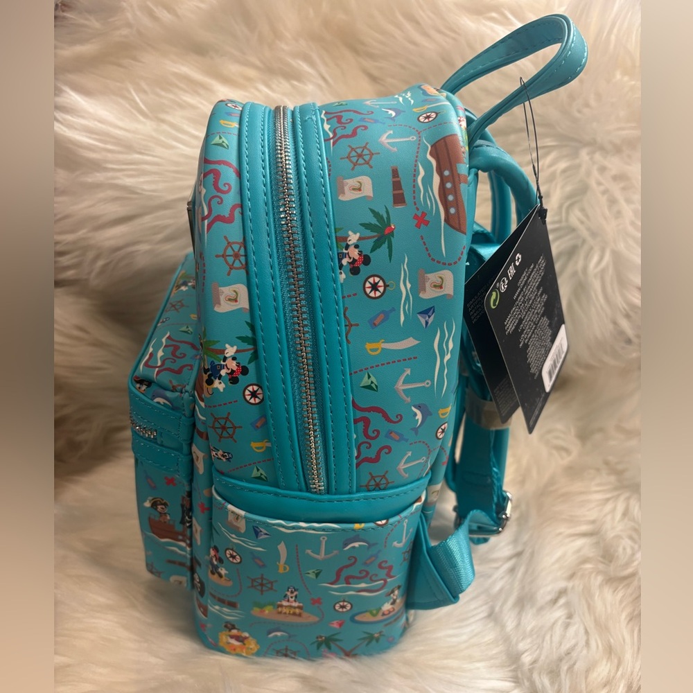 Loungefly Disney Pirate Mickey and Friends AOP Mini Backpack NEW - Picture 2 of 12
